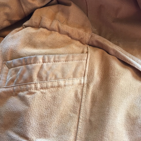 Cayenne suede sheepskin coat fur collar and cuffs - Picture 8 of 16